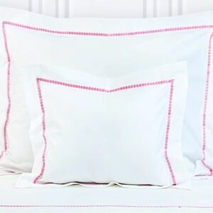 Pottery Barn Kids White and Pink Pillows Bedding Set